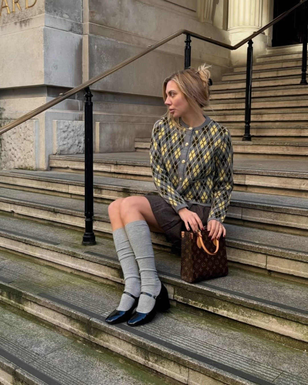 Diamond Check Cardigan