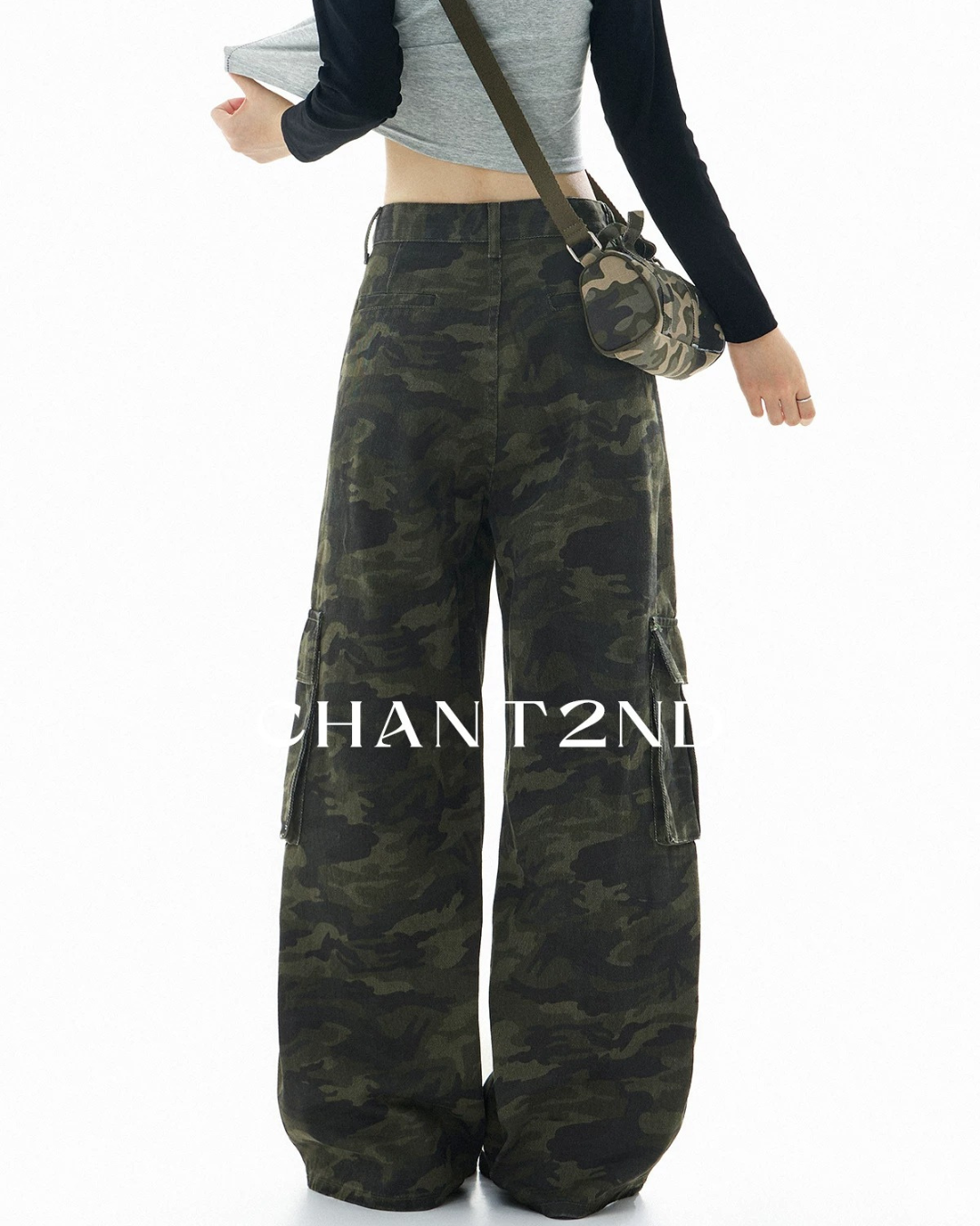 Camo Cargo Barrel Pants