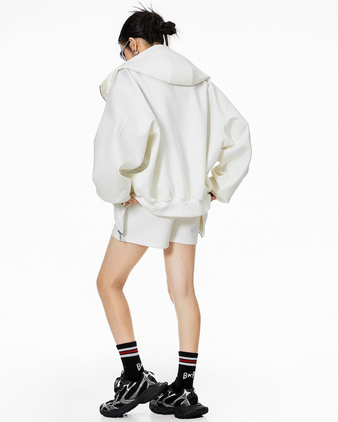 High Neck Essential Zip Hoodie