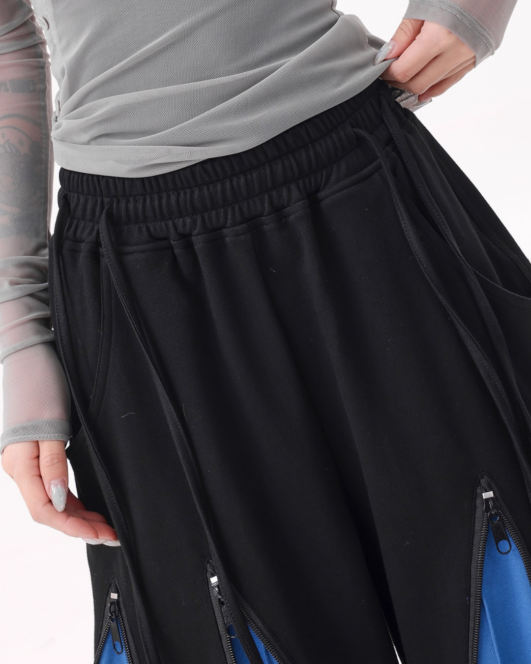 Dual Tone Zip Track Pants