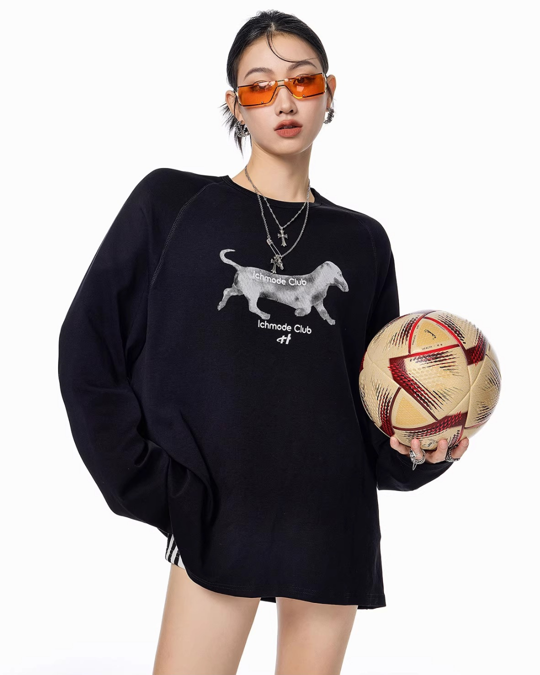 Dog Graphic Long Sleeve Tee