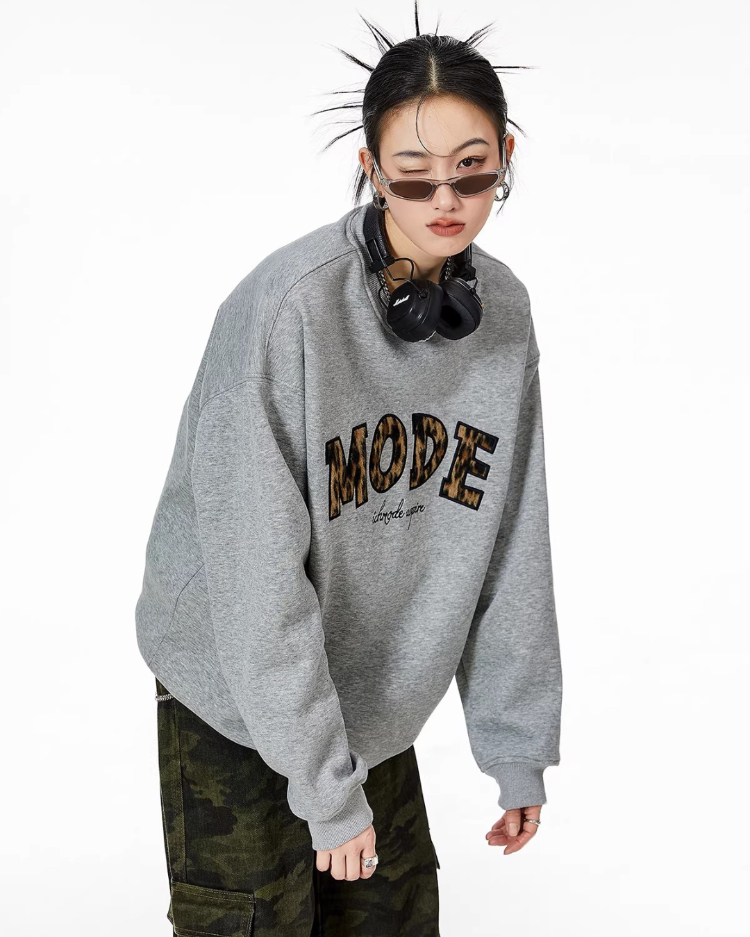Animal Print Graphic Pullover