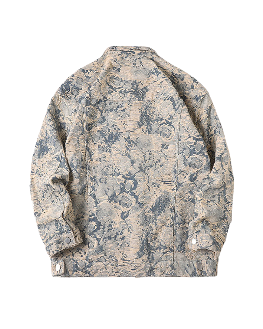 Printed Jacquard Denim Jacket