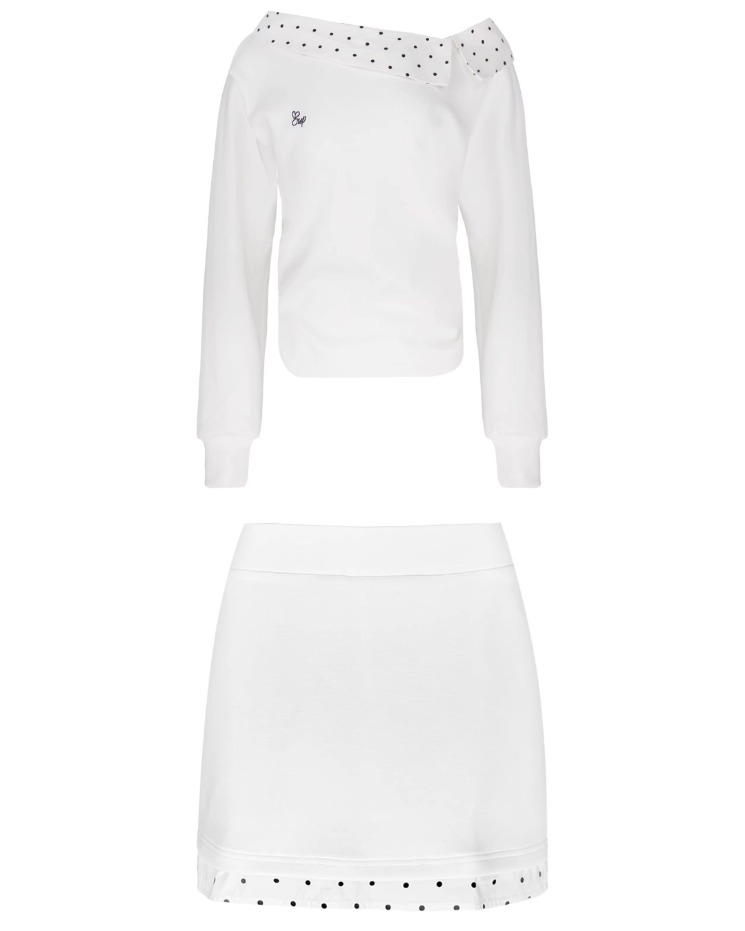 Dot Point Off-shoulder Set-up