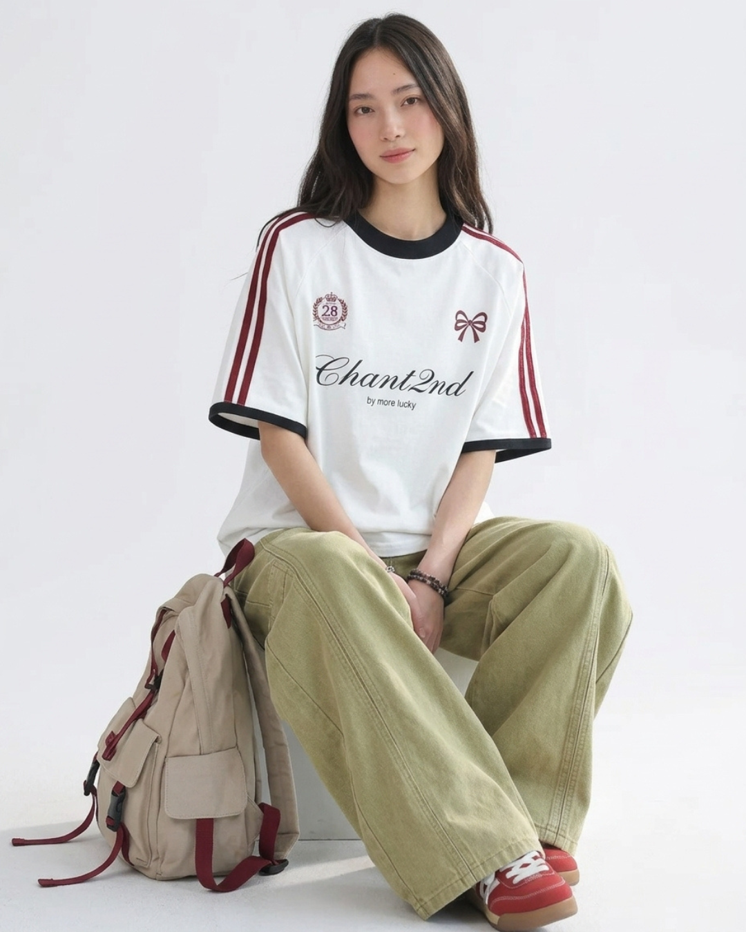 Bow Script Sporty Color Tee