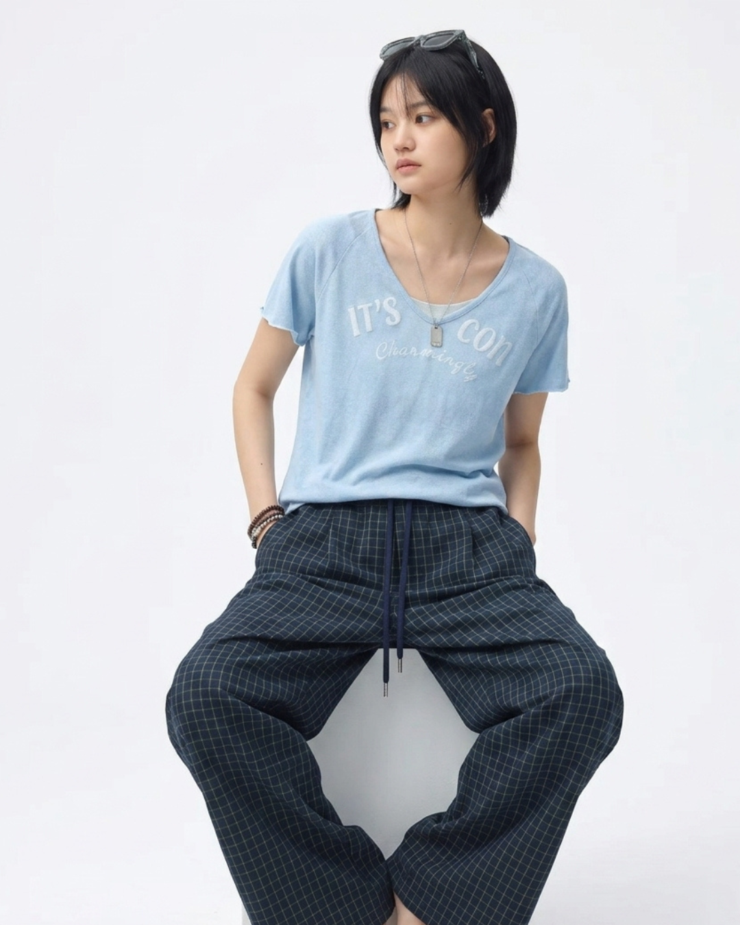 Icon Letter Boxy Sheer Top
