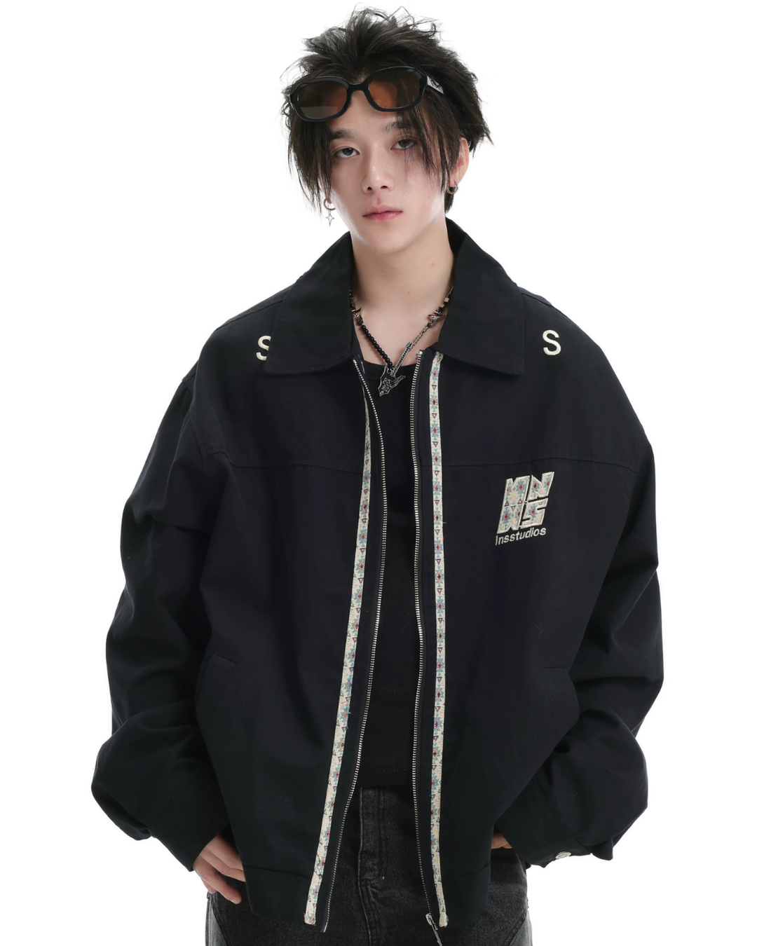 Jacquard Trim Bomber
