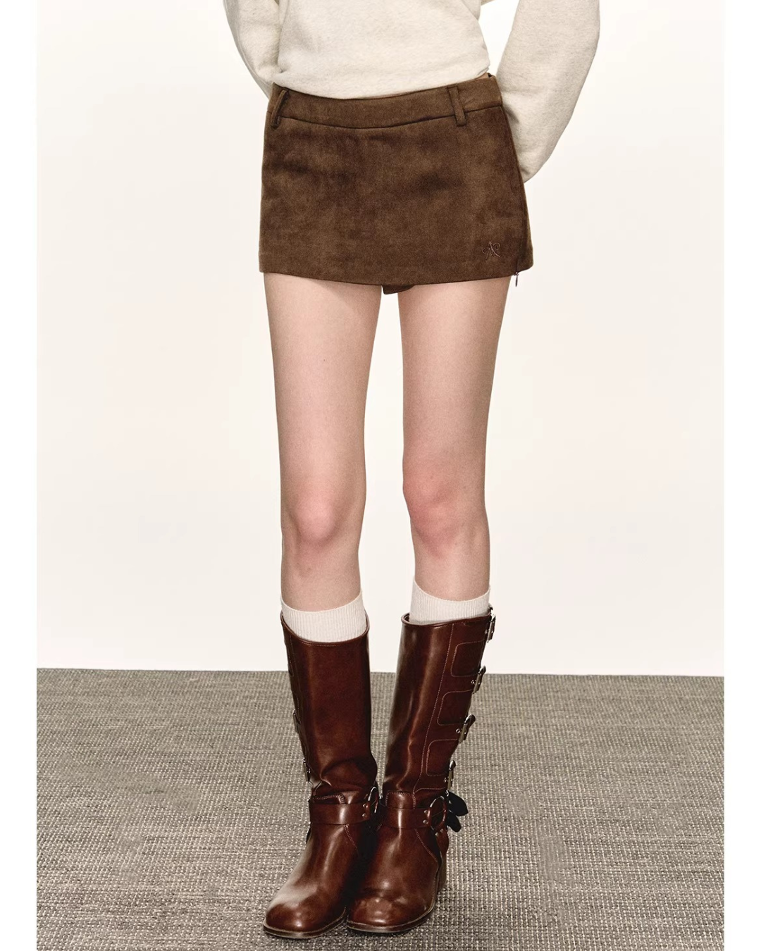 Velour Micro Mini Skirt