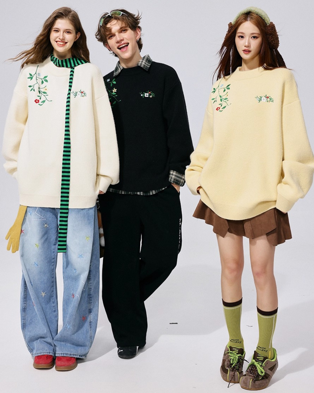 Floral Accent Knit Sweater