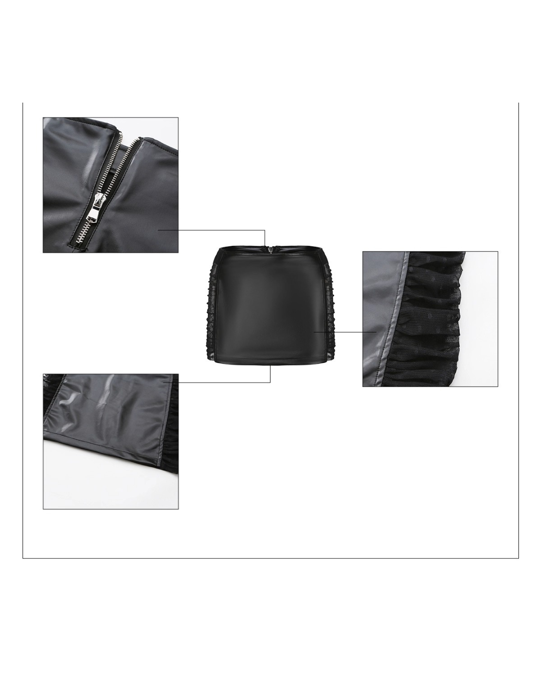 Vegan Leather Lingerie Set Up