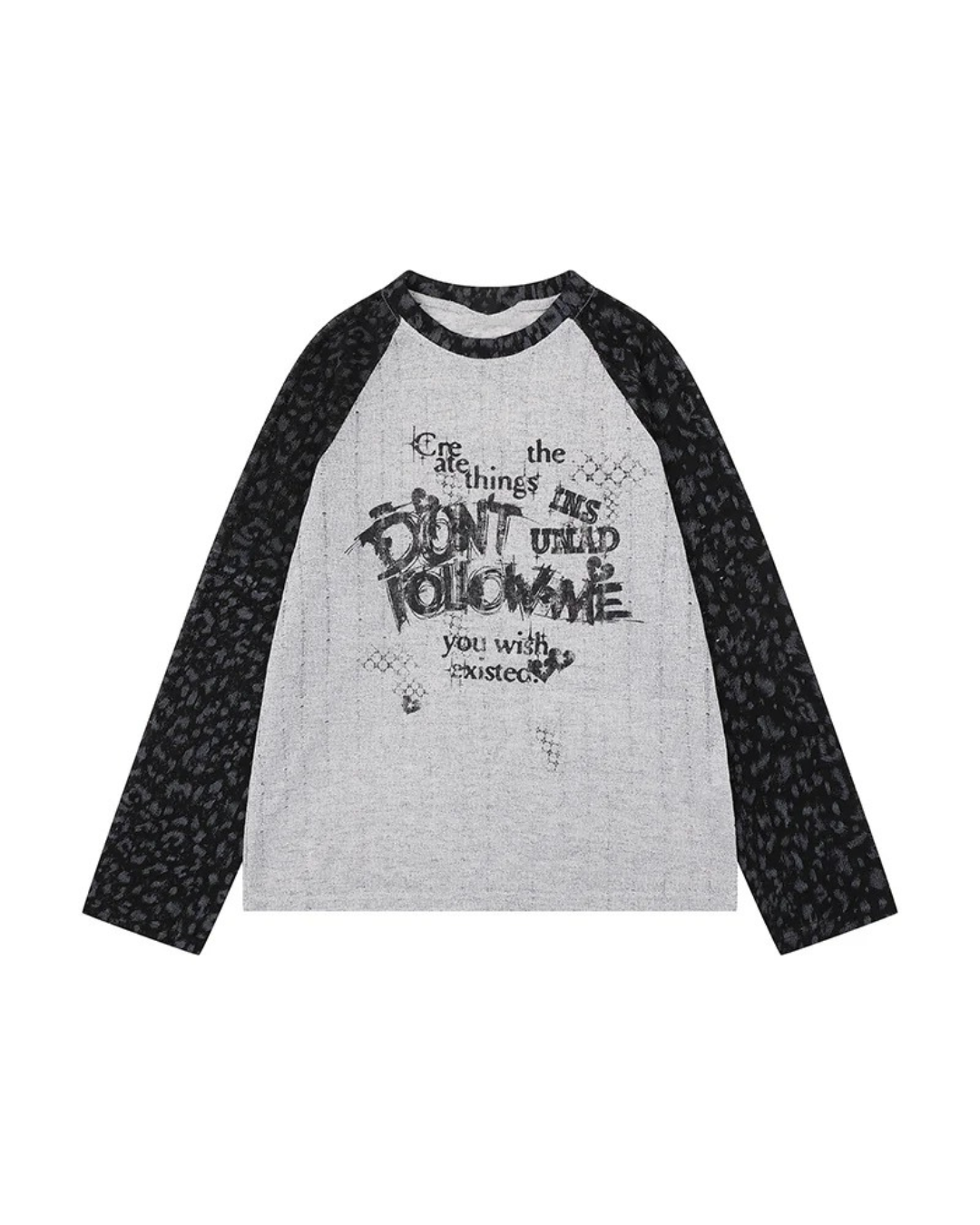 Leopard Grunge Raglan