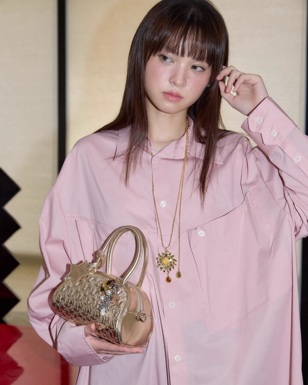 Star Gold Mini Clutch Bag