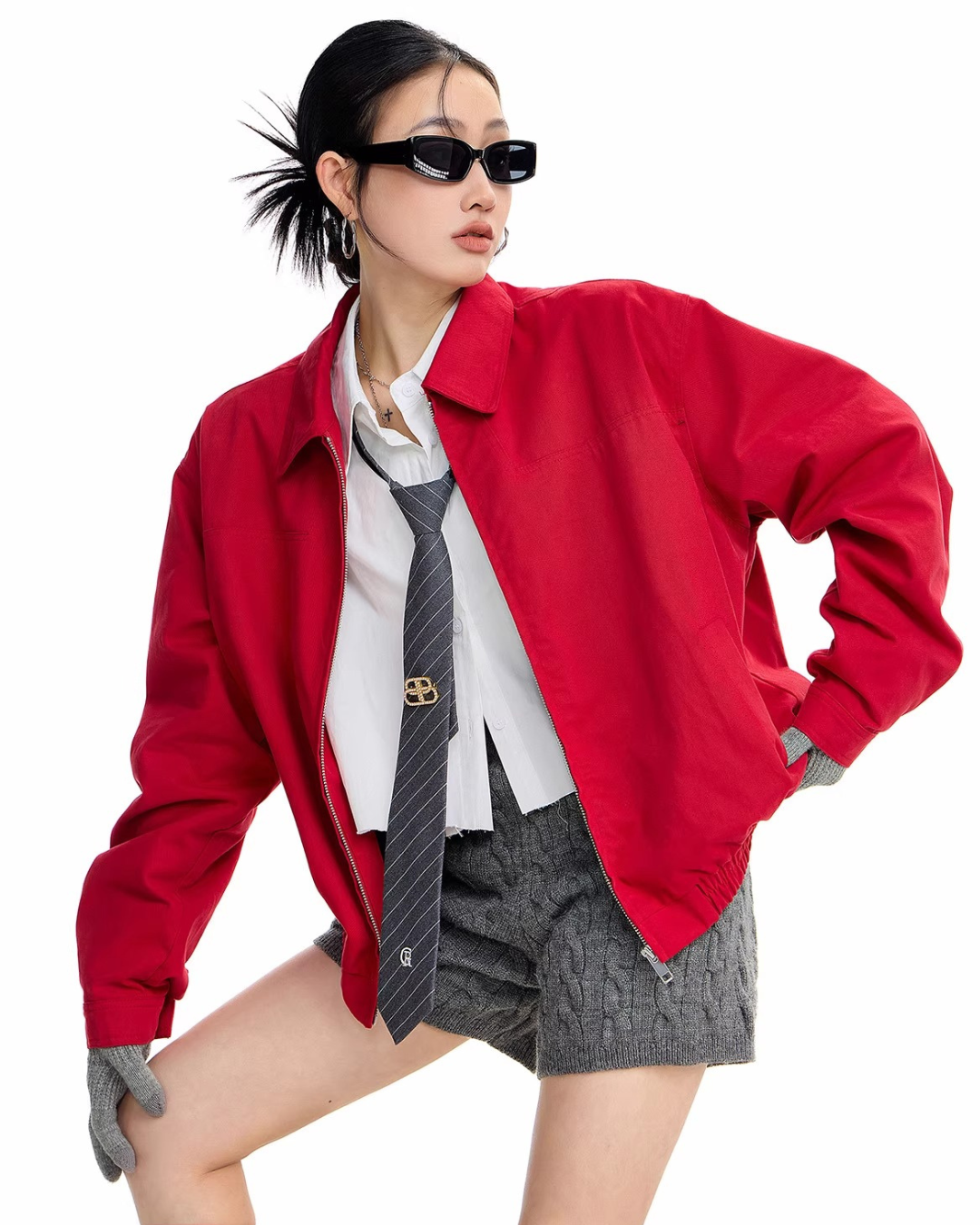 Oversized Harrington Jacket