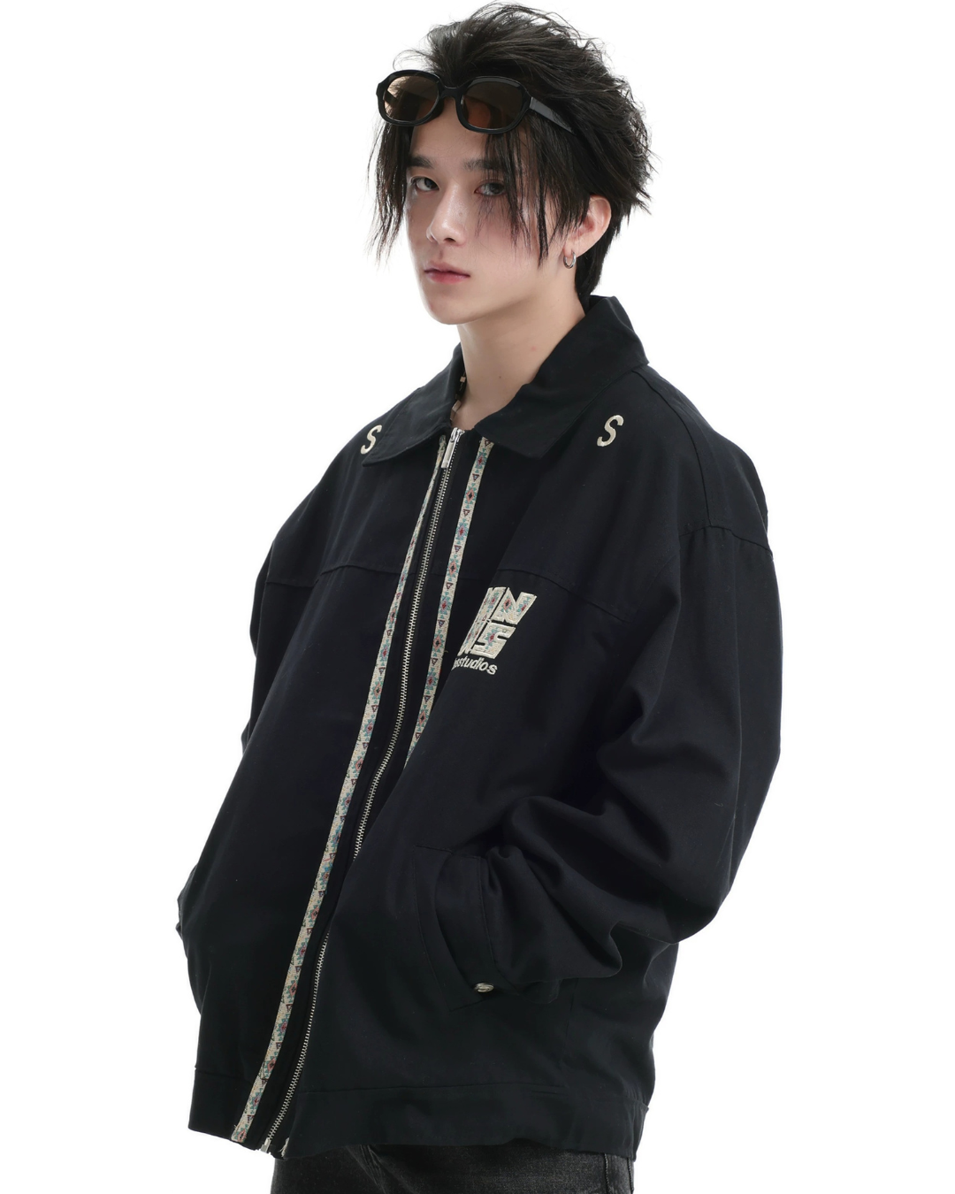 Jacquard Trim Bomber