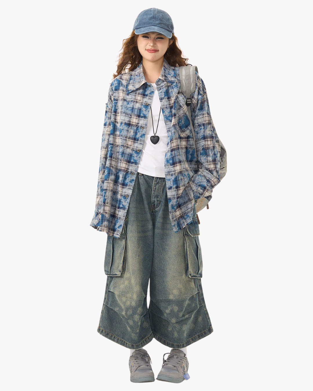 Bleached Plaid Flannel Shirt