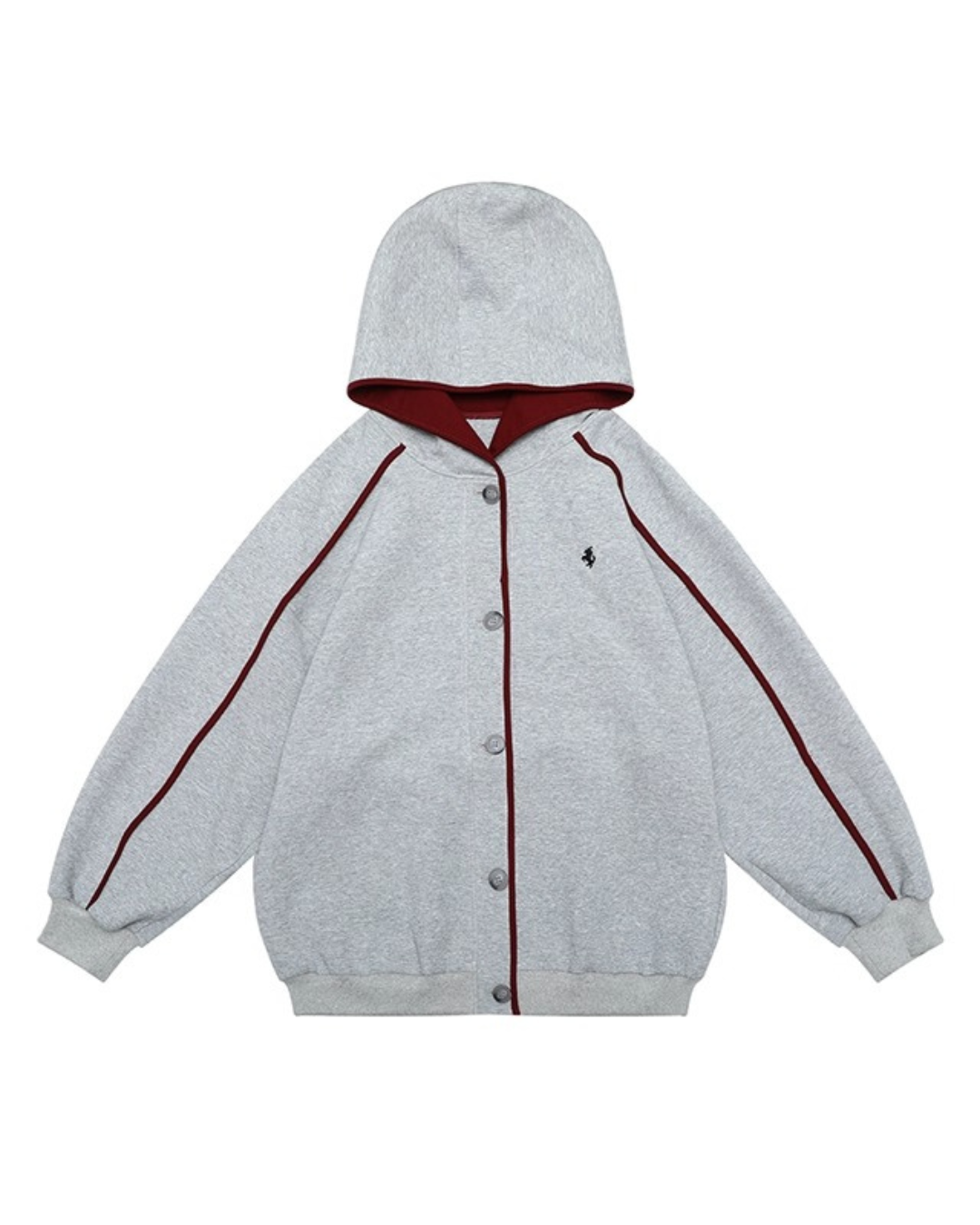 Contrast Line Hoodie Setup