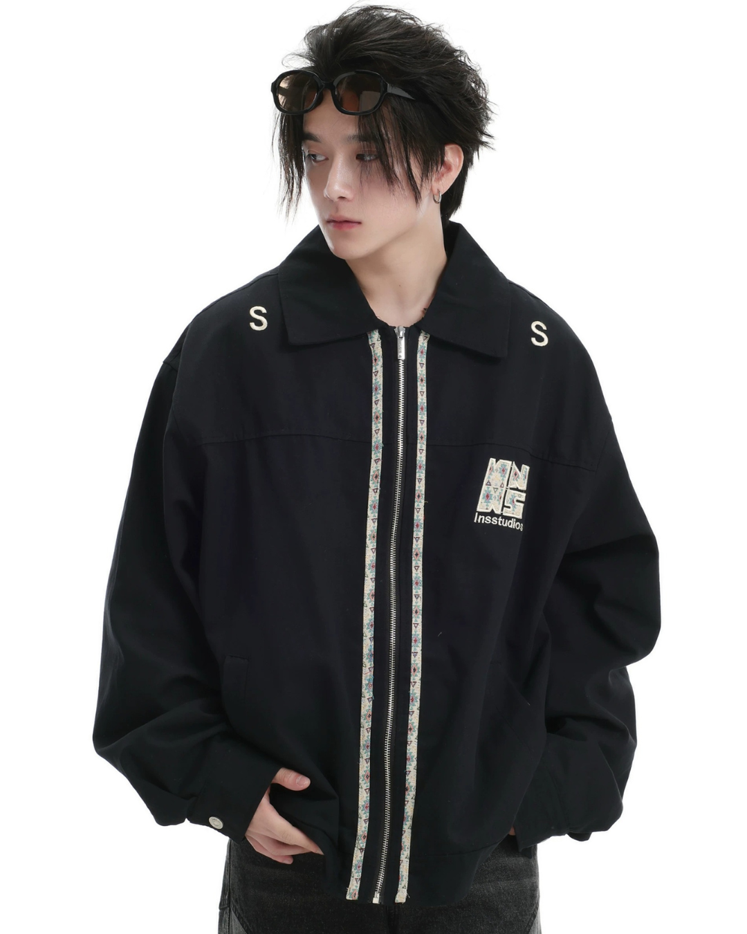 Jacquard Trim Bomber
