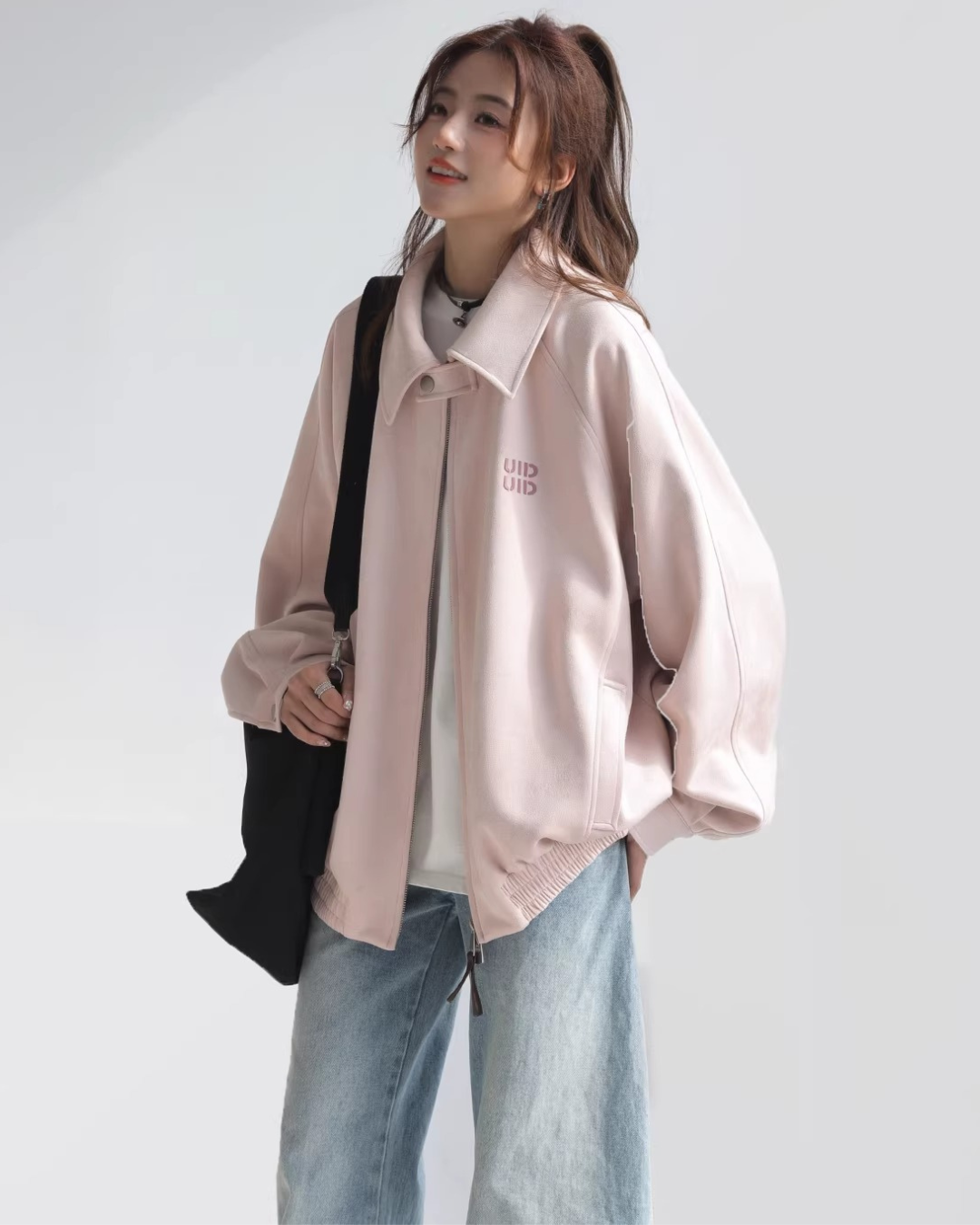 Vintage Suede Touch Bomber Jacket