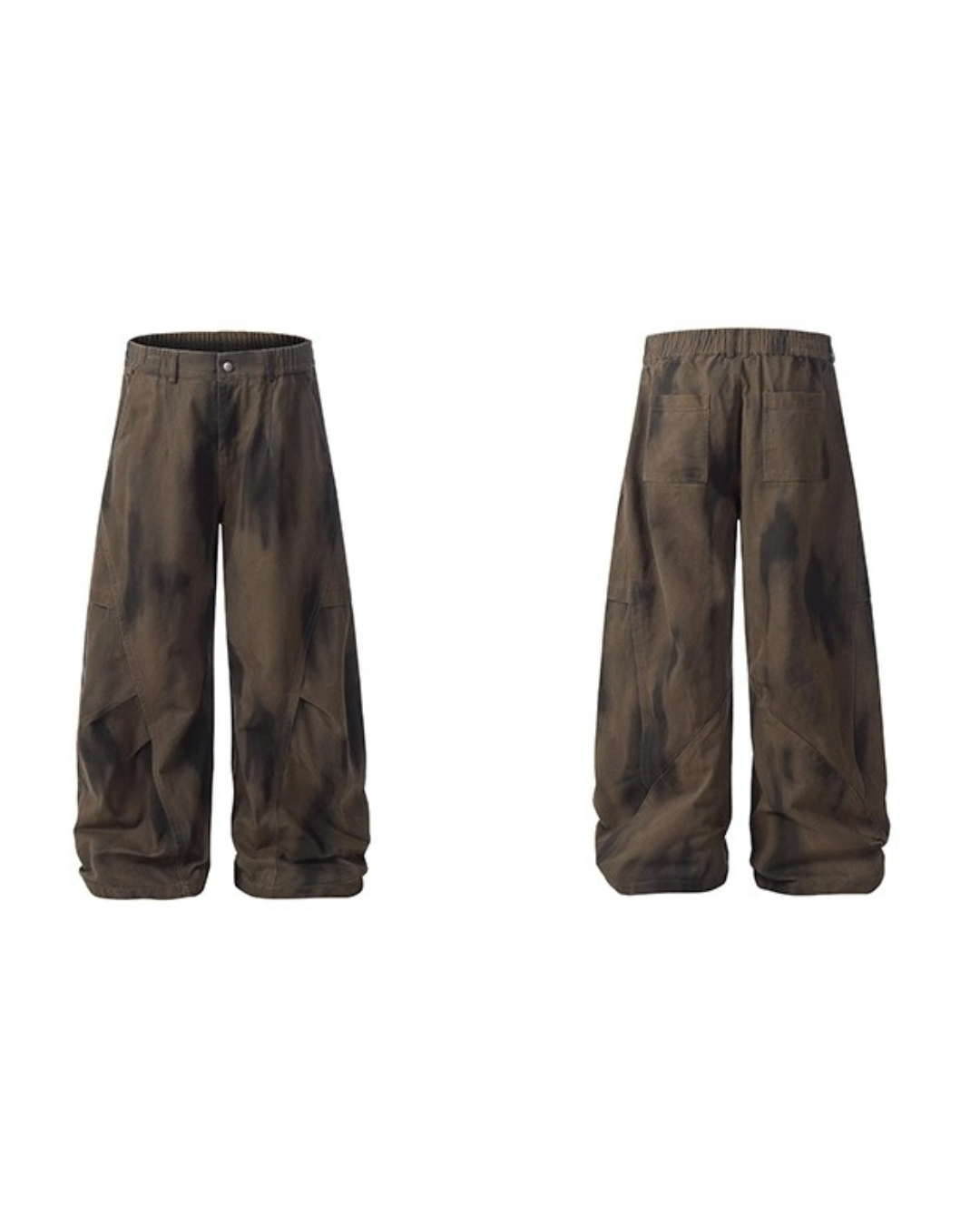Distressed Effect Baggy Trousers