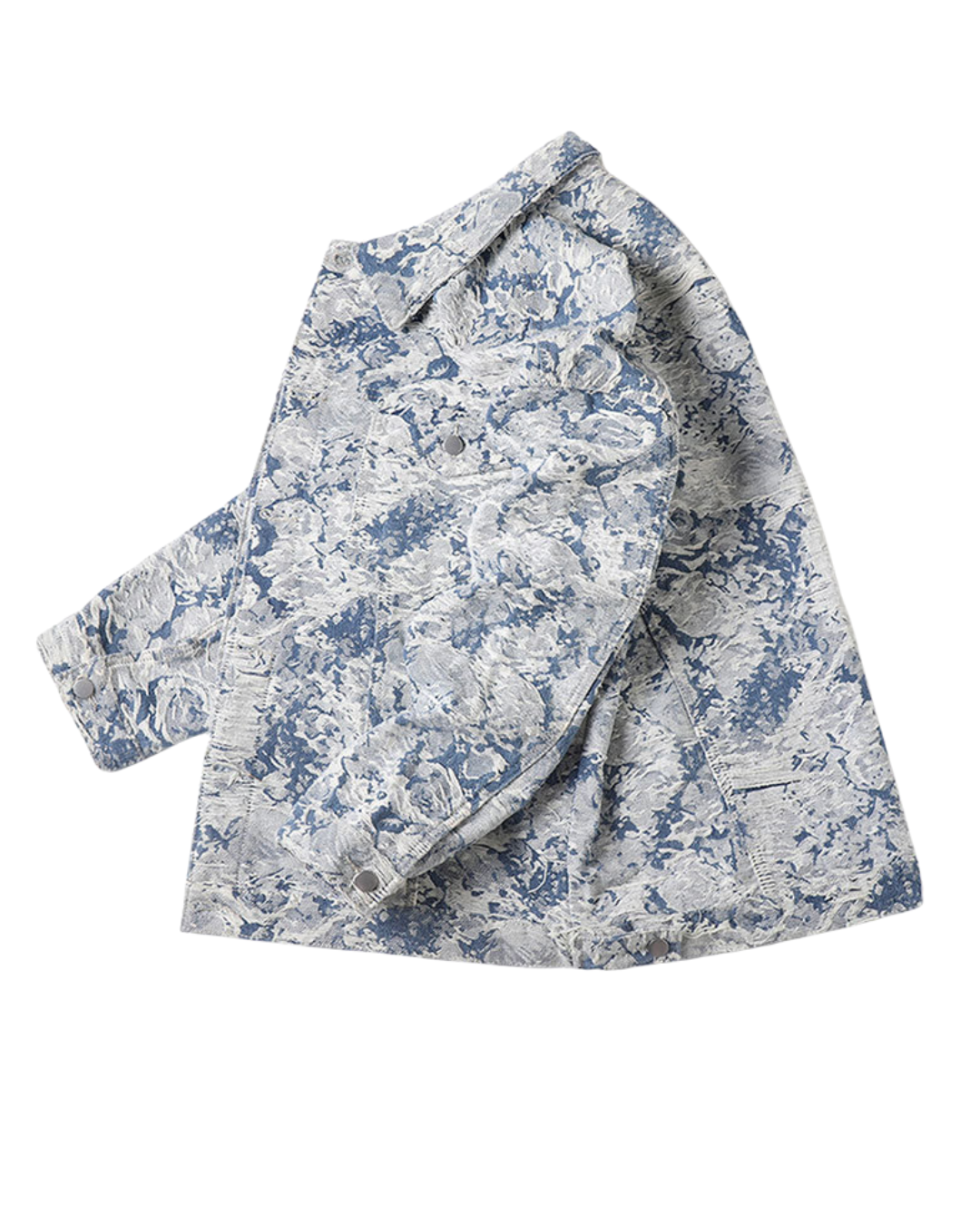 Printed Jacquard Denim Jacket