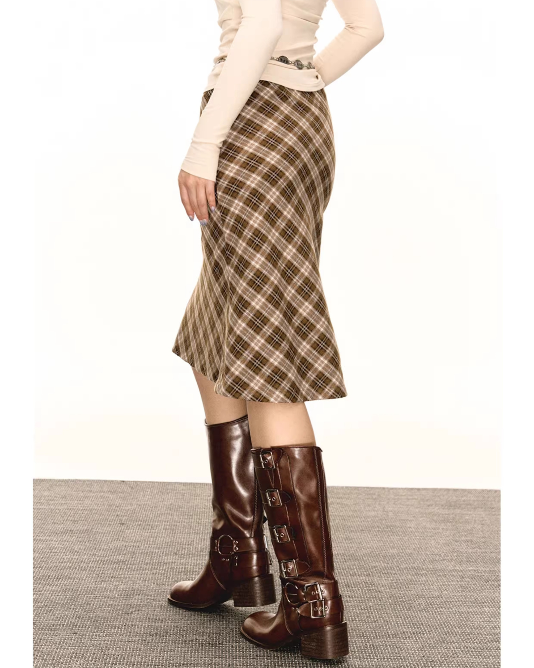 Tartan Check A-Line Skirt