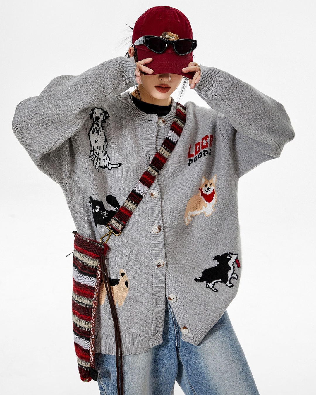 Animal Graphic Knit Cardigan