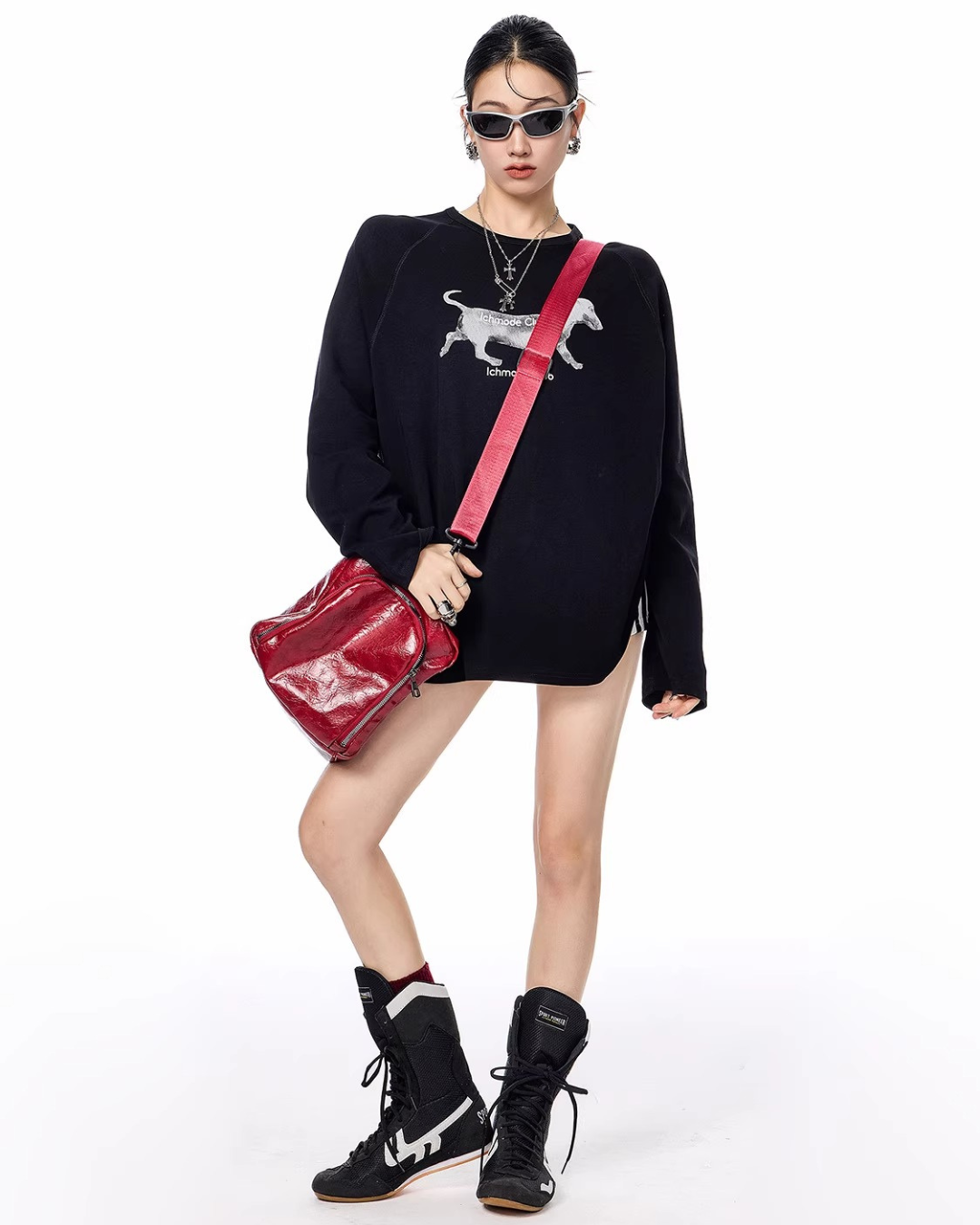 Dog Graphic Long Sleeve Tee