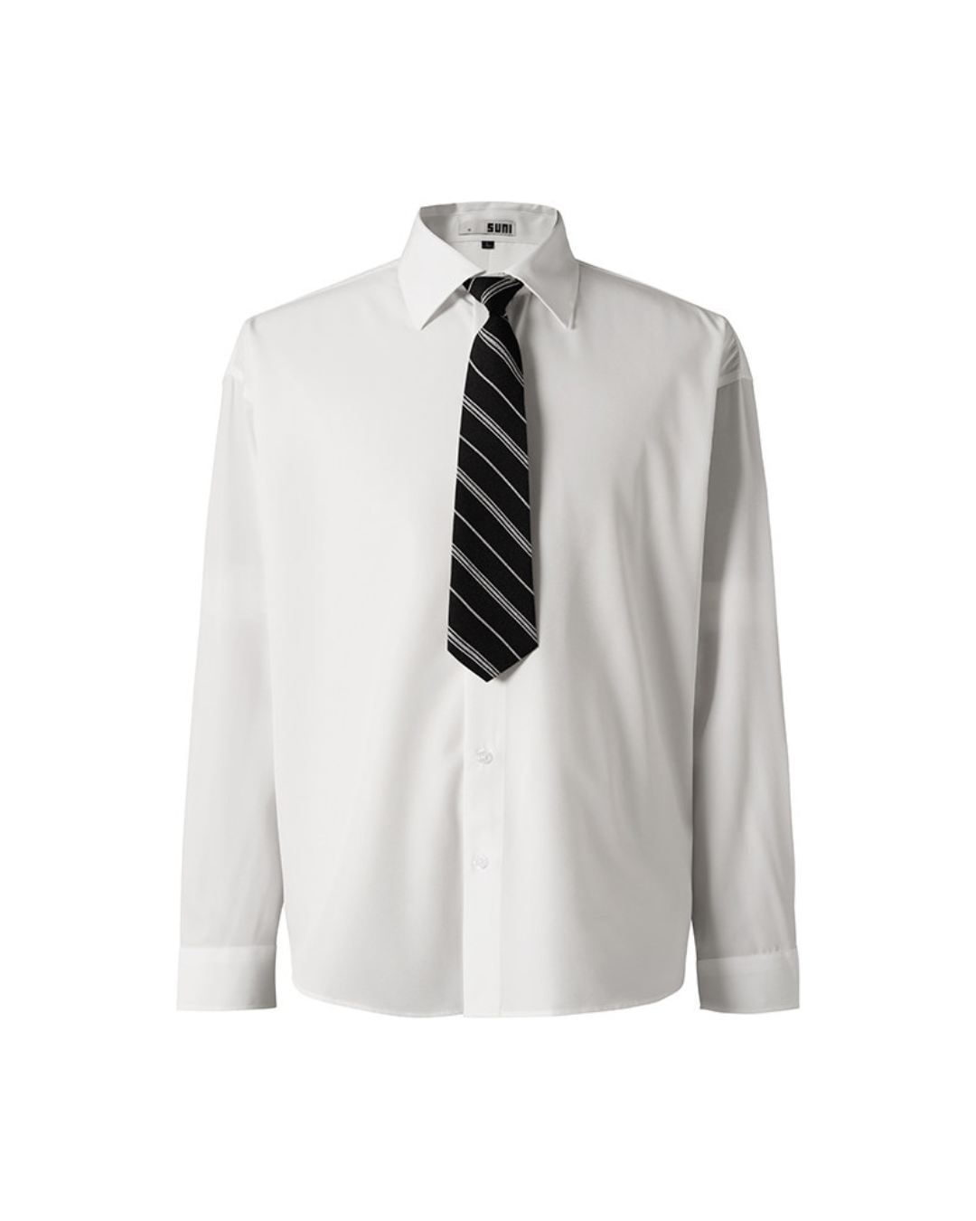 Classic Loose Fit Tie Shirt
