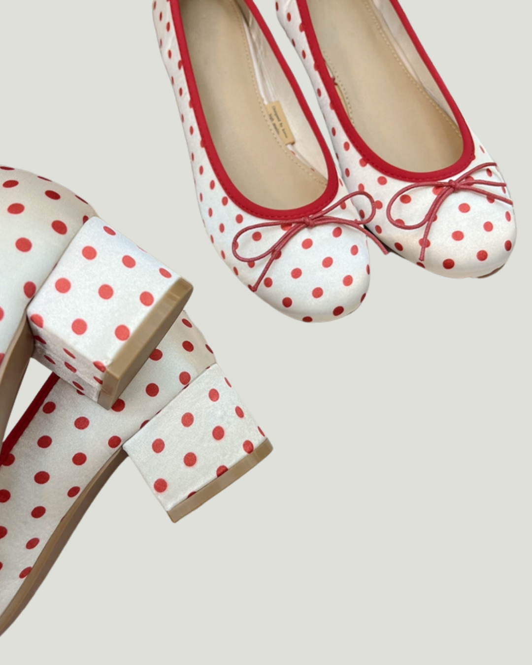 Retro Ballet Ribbon Pumps