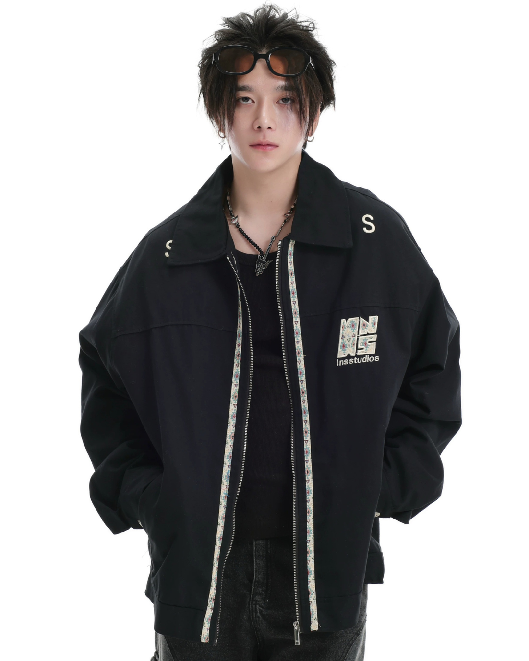 Jacquard Trim Bomber