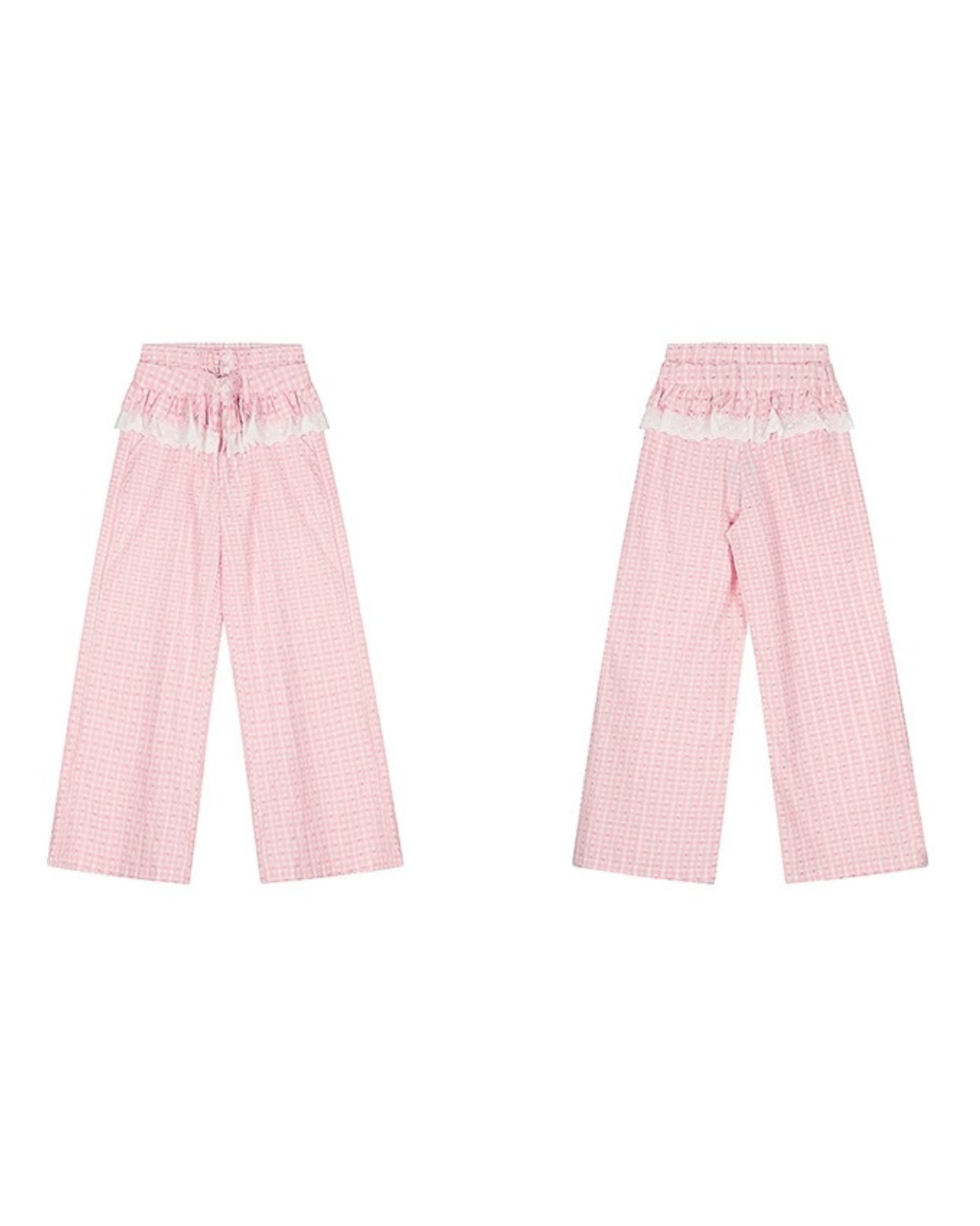 Sweet Check Frill Pants