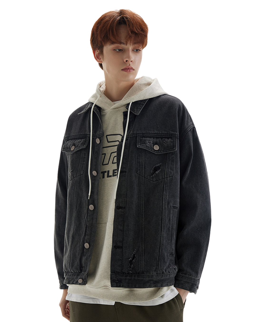 Damaged Loose Denim Jacket