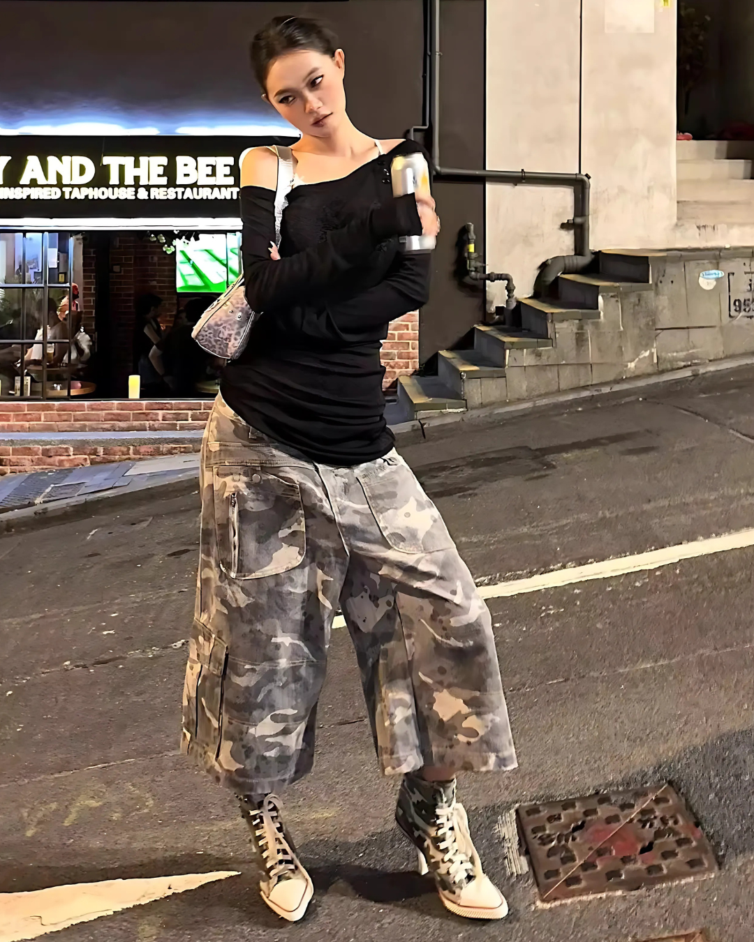 One Shoulder Sheer Top