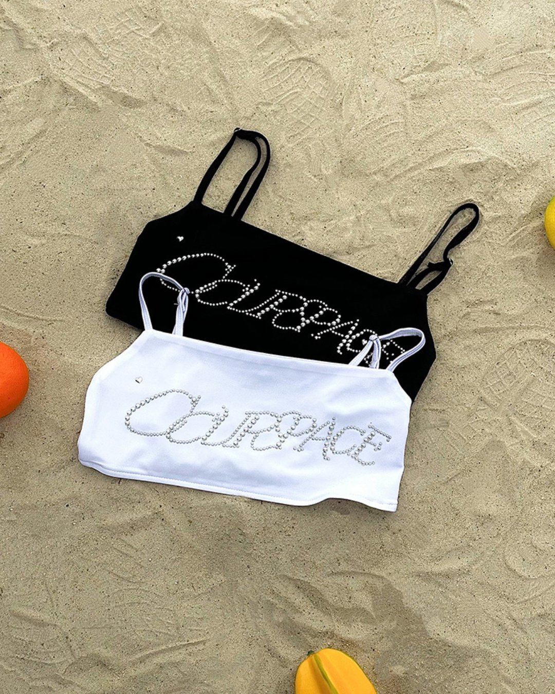 Pearl Accents Printed Bra Top