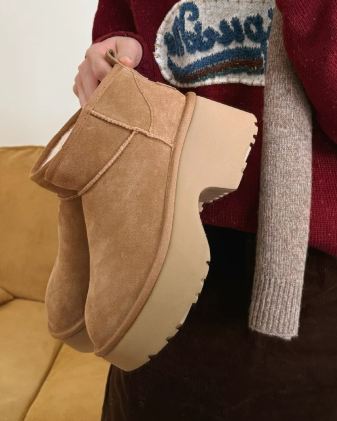 Thick-soled Mouton Short Boots