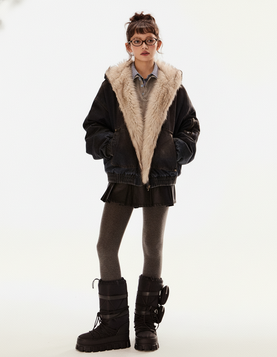 Vintage Fur Trim Jacket