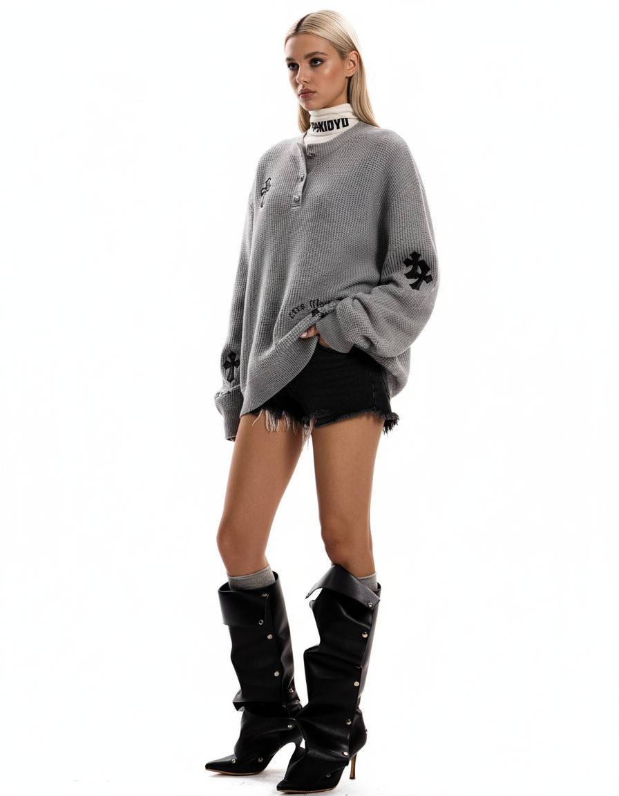 Pixel Art Skeleton Oversized Sweat