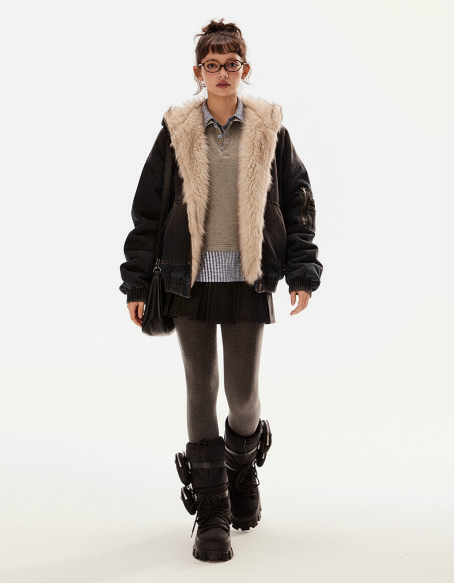 Vintage Fur Trim Jacket