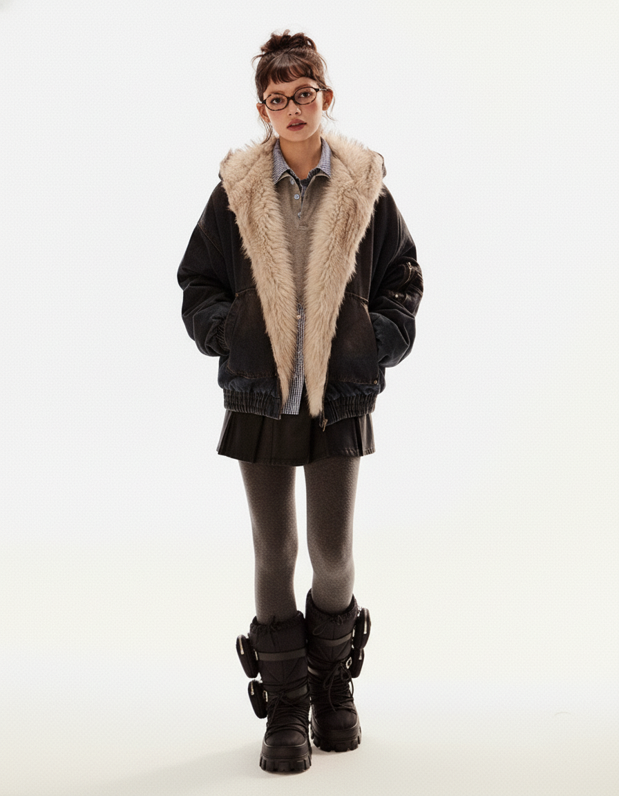 Vintage Fur Trim Jacket