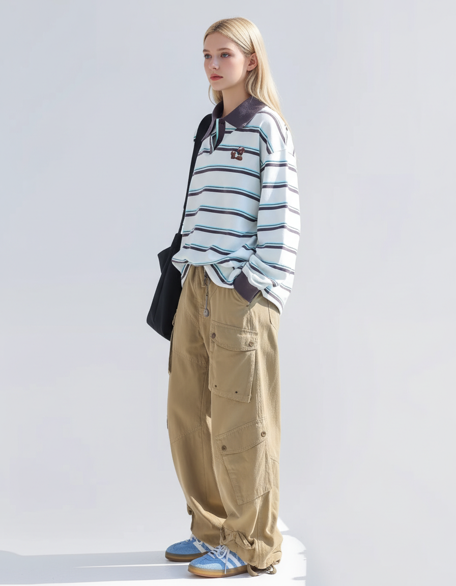 Retro Bear Emblem Polo