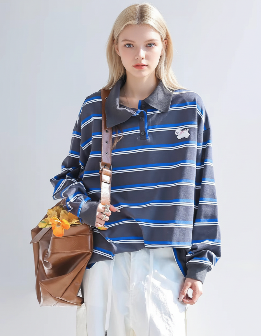 Retro Bear Emblem Polo