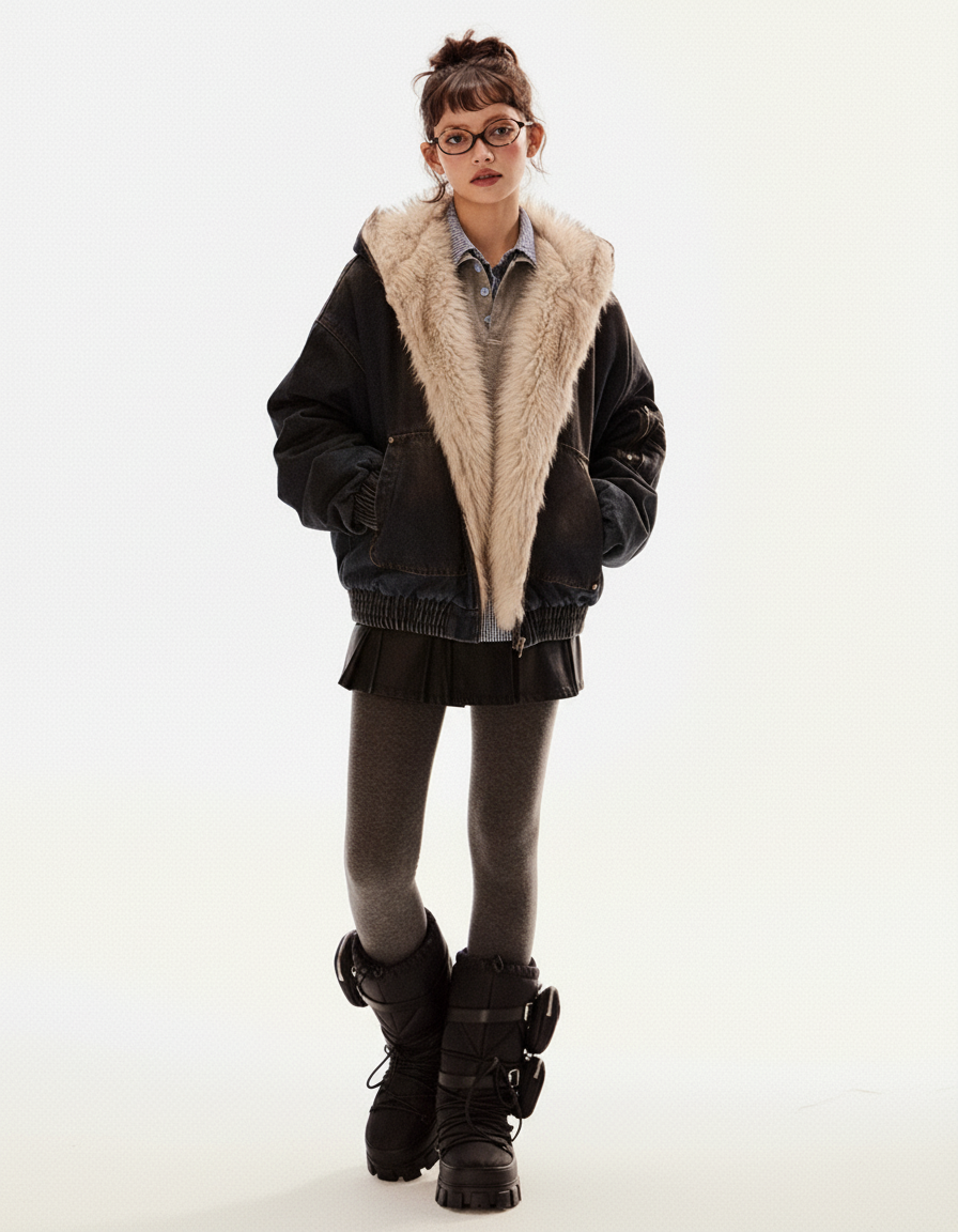 Vintage Fur Trim Jacket