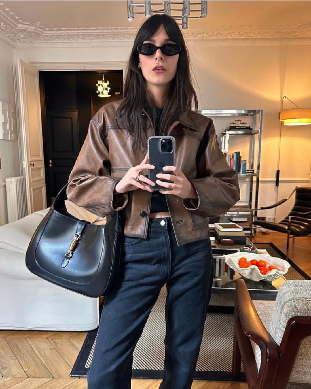 Vintage Brown Vegan Leather Jacket