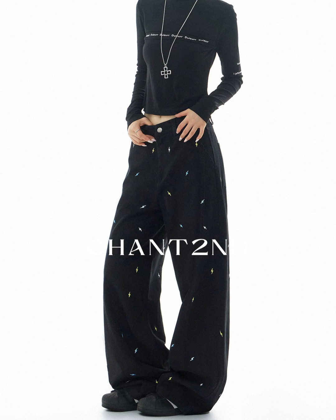 Embroidered Bolt Trousers