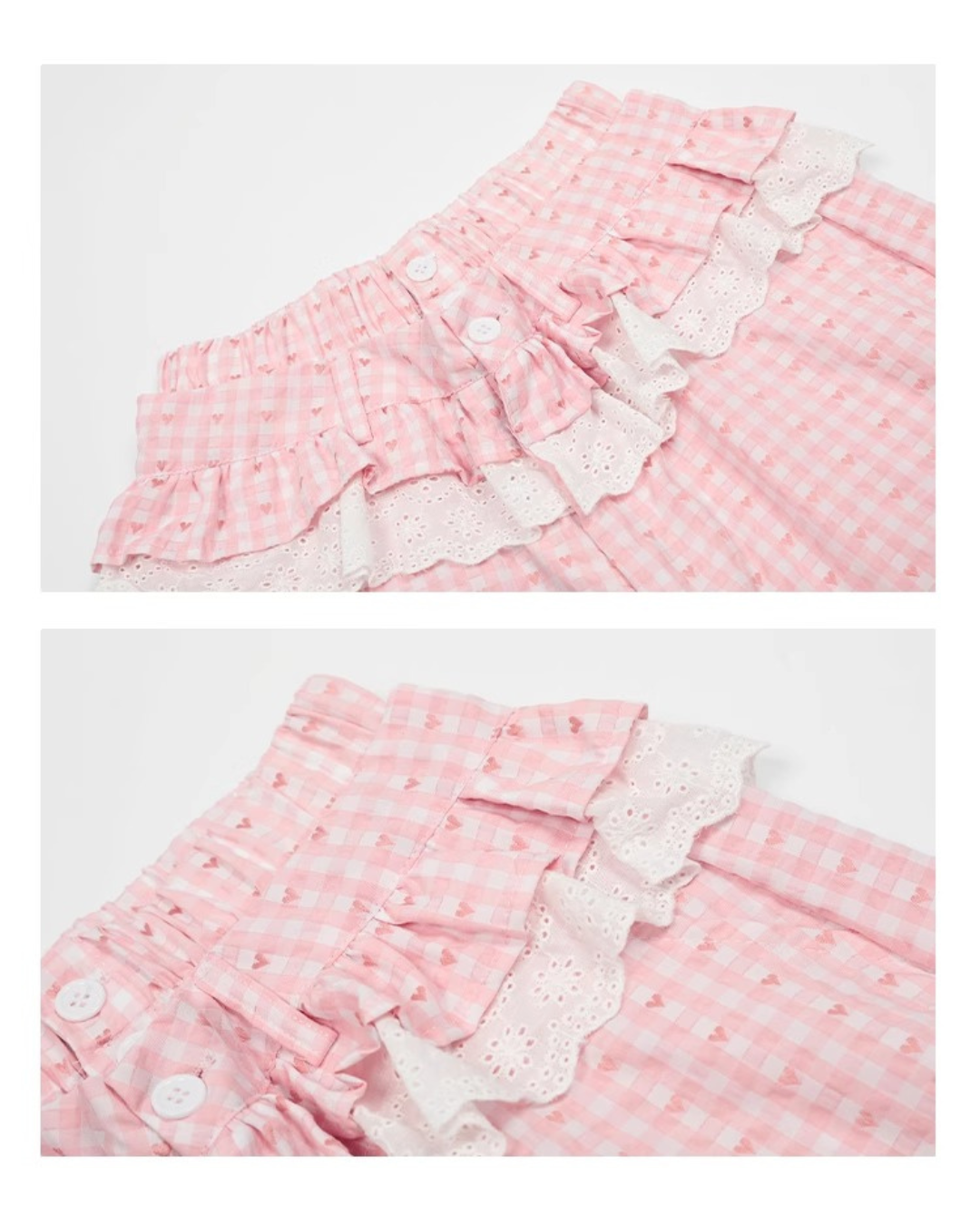Sweet Check Frill Pants