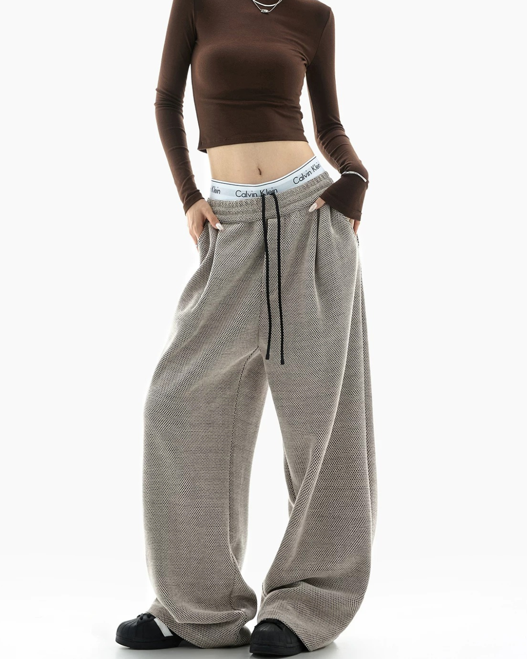Melange Mesh Sweatpants