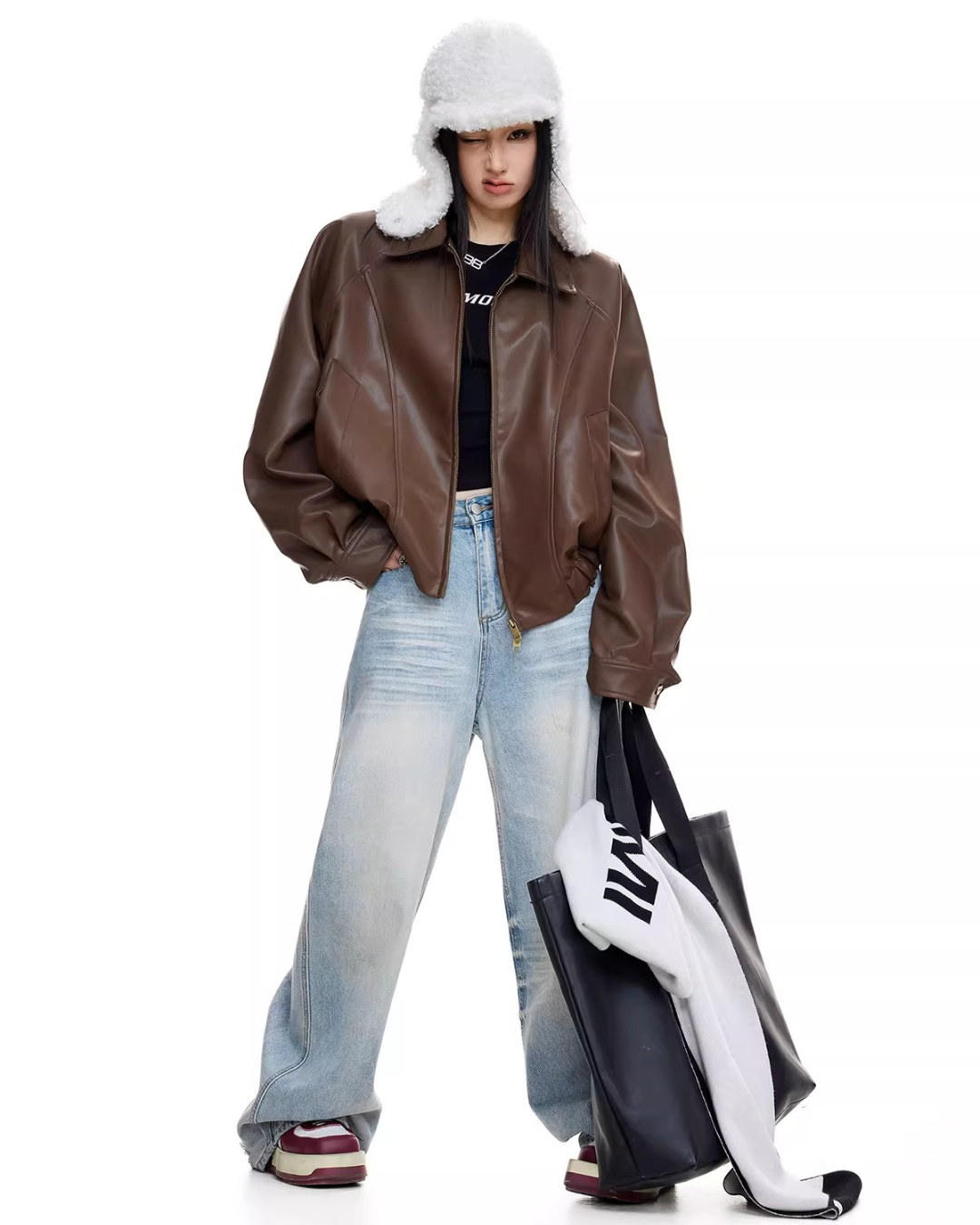 Soft Vegan Leather Balloon Jacket Soft Vegan Leather Balloon Jacket