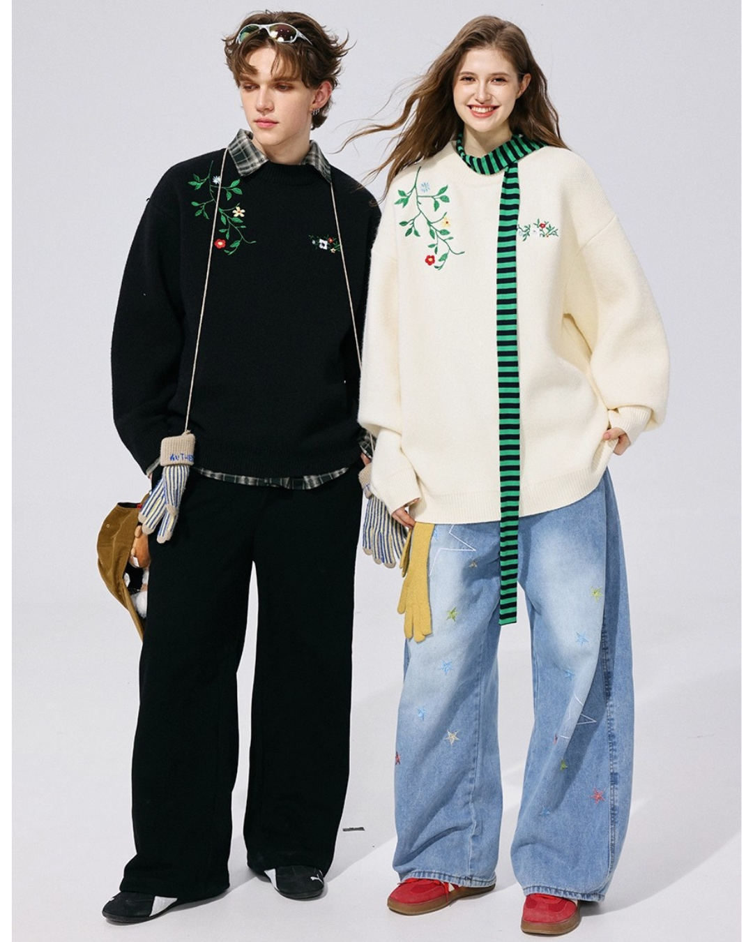 Floral Accent Knit Sweater