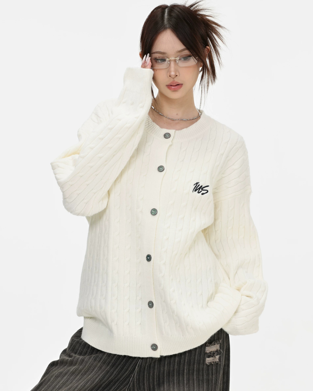 Preppy Cable Cardigan
