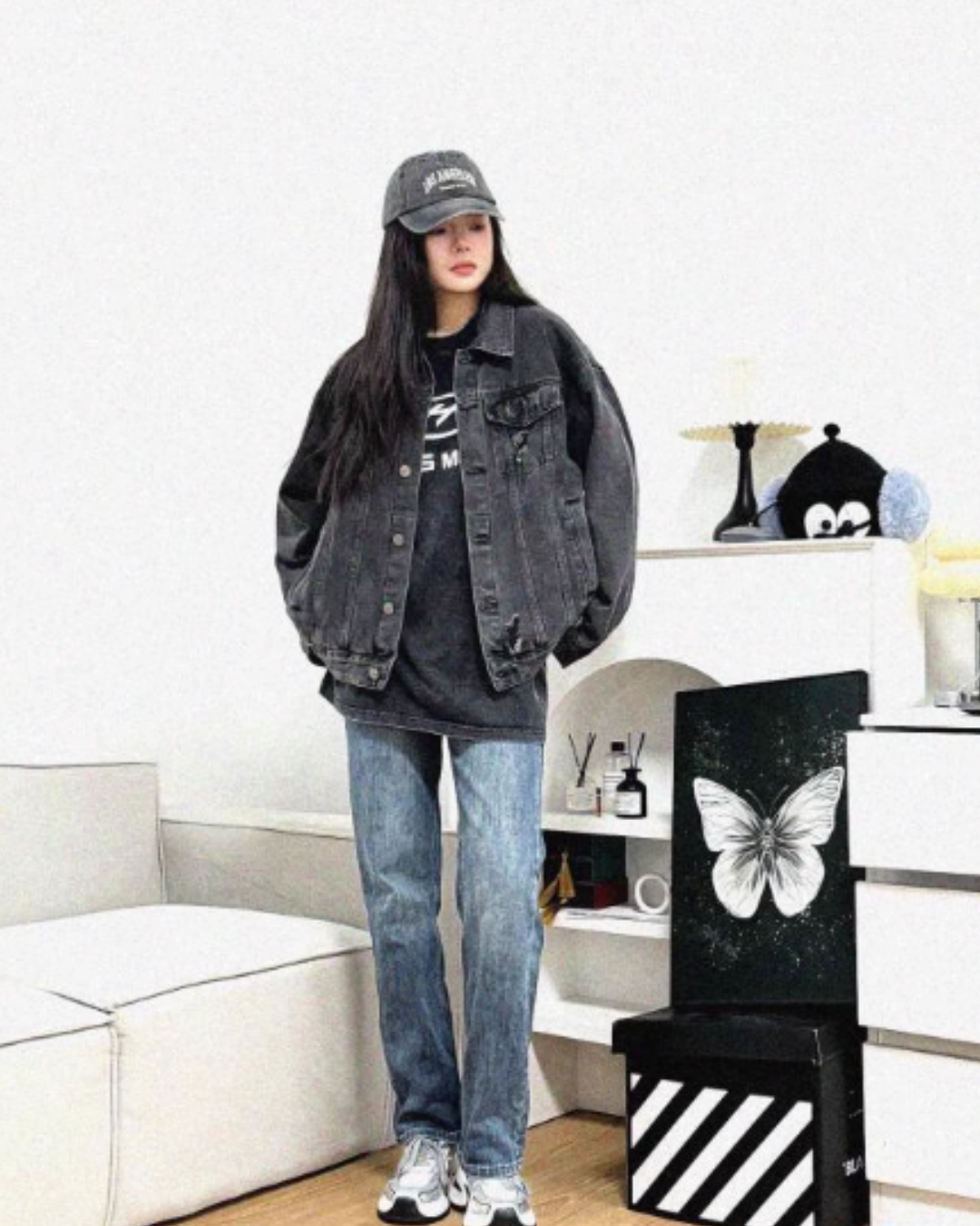 Damaged Loose Denim Jacket